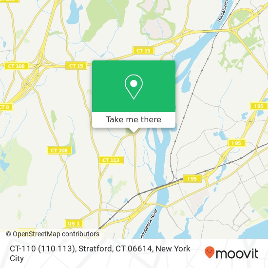 Mapa de CT-110 (110 113), Stratford, CT 06614