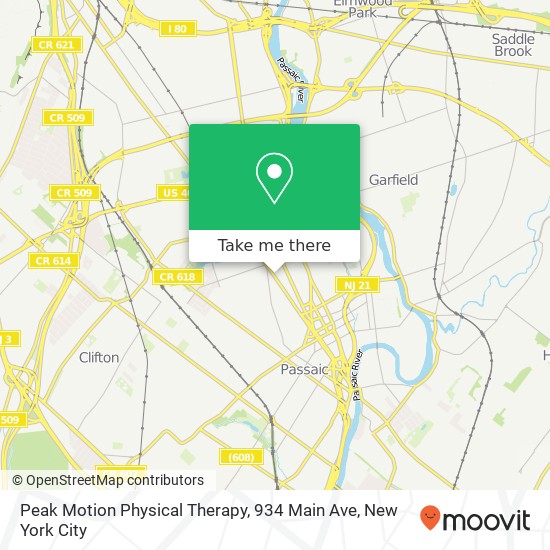 Peak Motion Physical Therapy, 934 Main Ave map