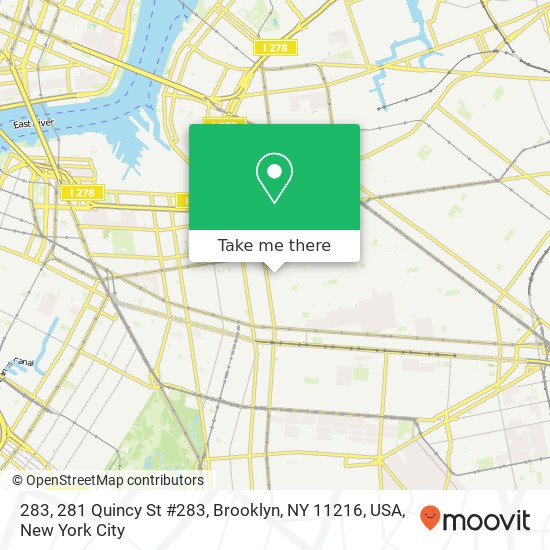 283, 281 Quincy St #283, Brooklyn, NY 11216, USA map