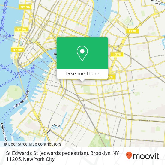 St Edwards St (edwards pedestrian), Brooklyn, NY 11205 map