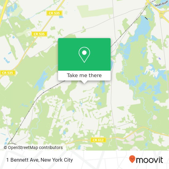 Mapa de 1 Bennett Ave, Monroe Twp, NJ 08831