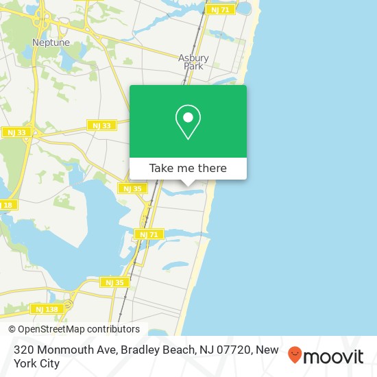 320 Monmouth Ave, Bradley Beach, NJ 07720 map