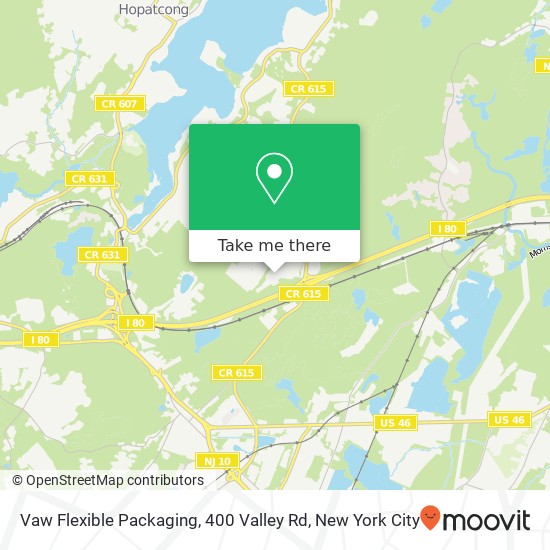 Mapa de Vaw Flexible Packaging, 400 Valley Rd