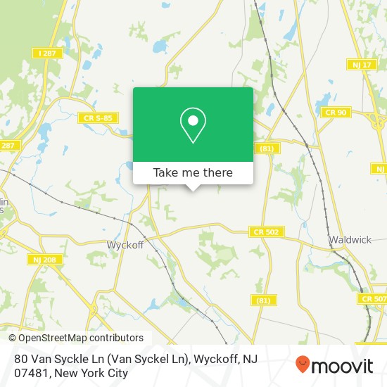 80 Van Syckle Ln (Van Syckel Ln), Wyckoff, NJ 07481 map