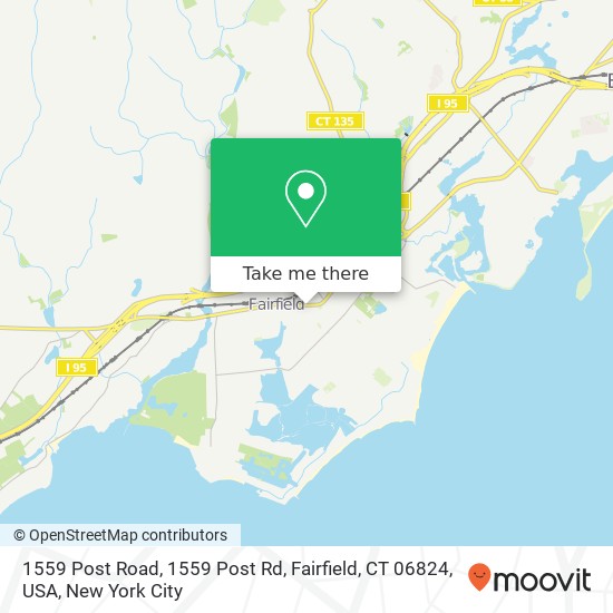 1559 Post Road, 1559 Post Rd, Fairfield, CT 06824, USA map