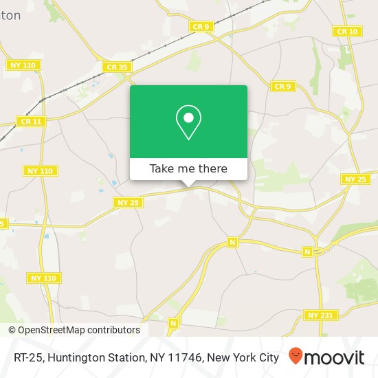 Mapa de RT-25, Huntington Station, NY 11746