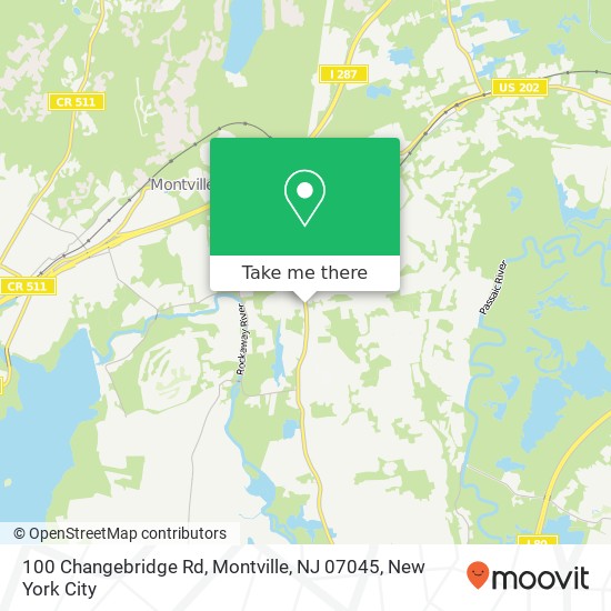 Mapa de 100 Changebridge Rd, Montville, NJ 07045