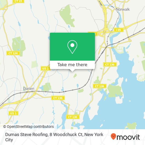 Dumas Steve Roofing, 8 Woodchuck Ct map