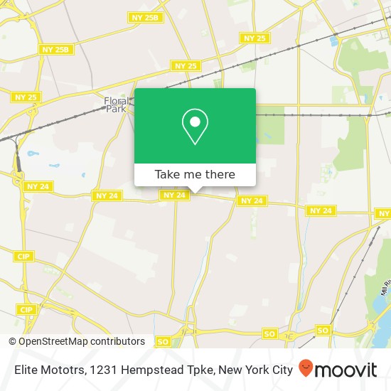 Elite Mototrs, 1231 Hempstead Tpke map