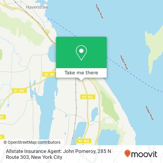 Mapa de Allstate Insurance Agent: John Pomeroy, 285 N Route 303