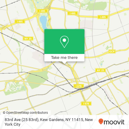 Mapa de 83rd Ave (25 83rd), Kew Gardens, NY 11415
