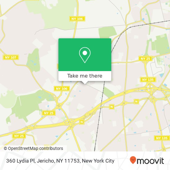 Mapa de 360 Lydia Pl, Jericho, NY 11753