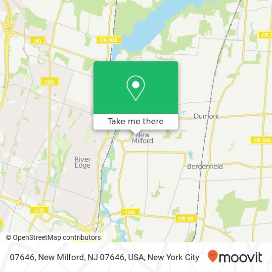 Mapa de 07646, New Milford, NJ 07646, USA