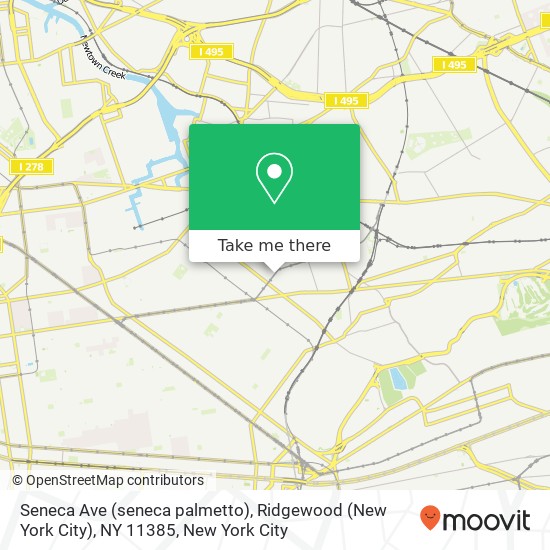 Seneca Ave (seneca palmetto), Ridgewood (New York City), NY 11385 map
