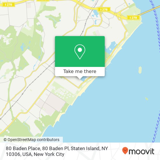 80 Baden Place, 80 Baden Pl, Staten Island, NY 10306, USA map