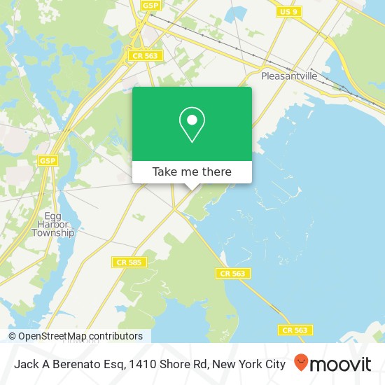 Mapa de Jack A Berenato Esq, 1410 Shore Rd