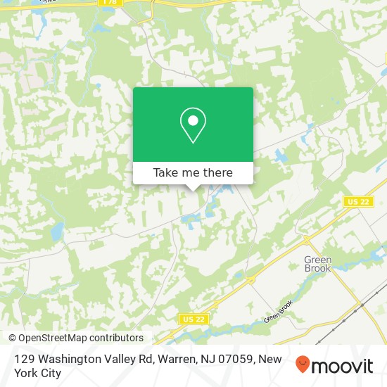 129 Washington Valley Rd, Warren, NJ 07059 map