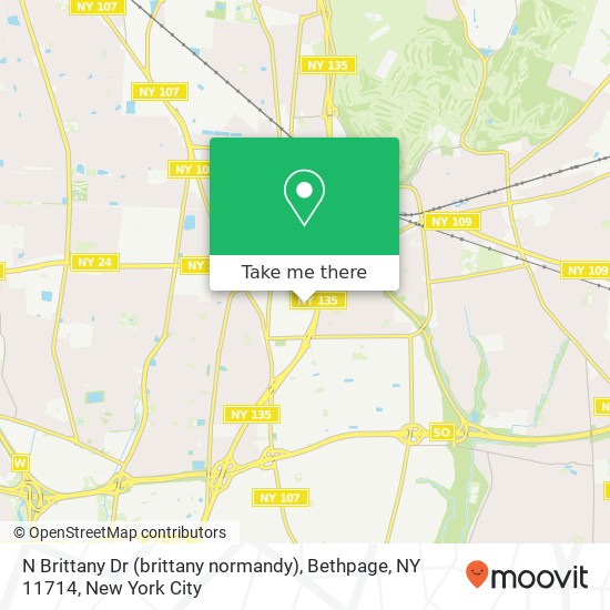 Mapa de N Brittany Dr (brittany normandy), Bethpage, NY 11714