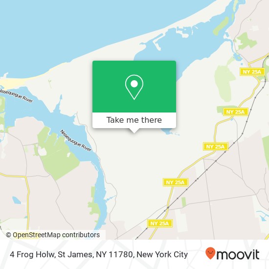 Mapa de 4 Frog Holw, St James, NY 11780