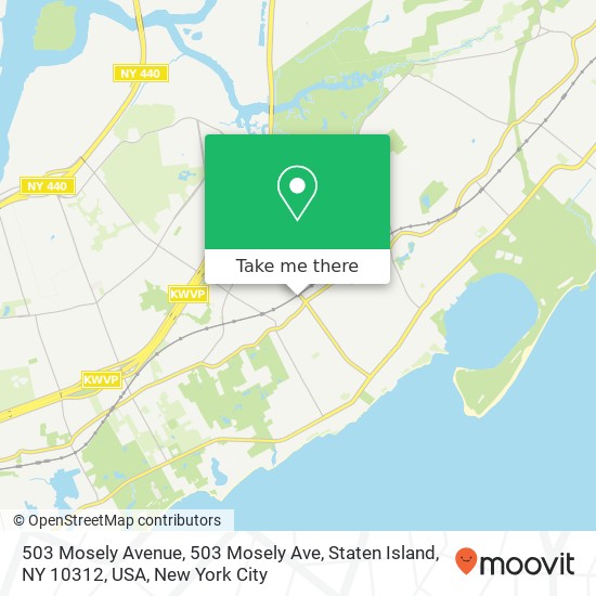 Mapa de 503 Mosely Avenue, 503 Mosely Ave, Staten Island, NY 10312, USA