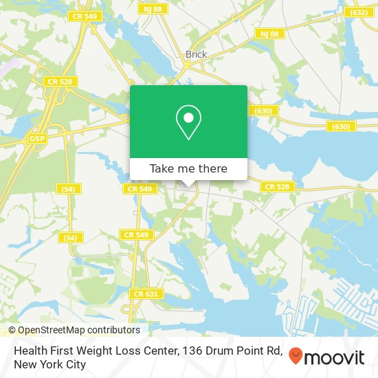 Mapa de Health First Weight Loss Center, 136 Drum Point Rd