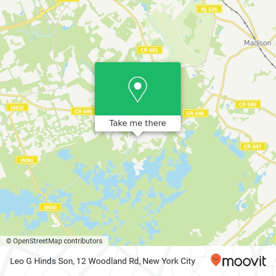 Mapa de Leo G Hinds Son, 12 Woodland Rd