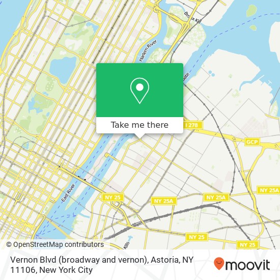 Vernon Blvd (broadway and vernon), Astoria, NY 11106 map