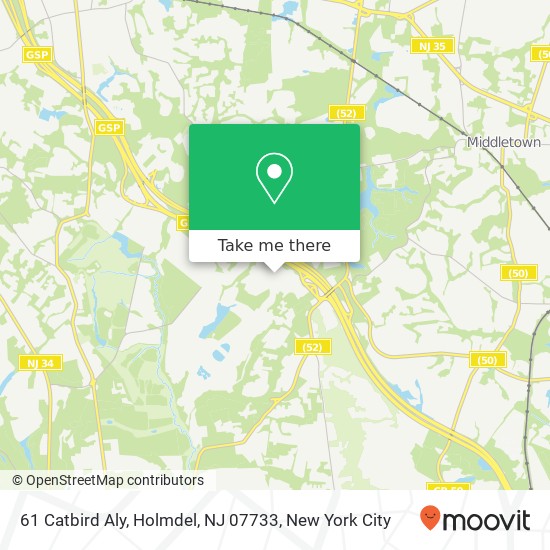 61 Catbird Aly, Holmdel, NJ 07733 map