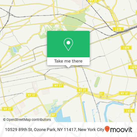 Mapa de 10529 89th St, Ozone Park, NY 11417