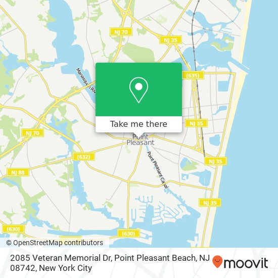 2085 Veteran Memorial Dr, Point Pleasant Beach, NJ 08742 map