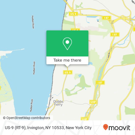Mapa de US-9 (RT-9), Irvington, NY 10533