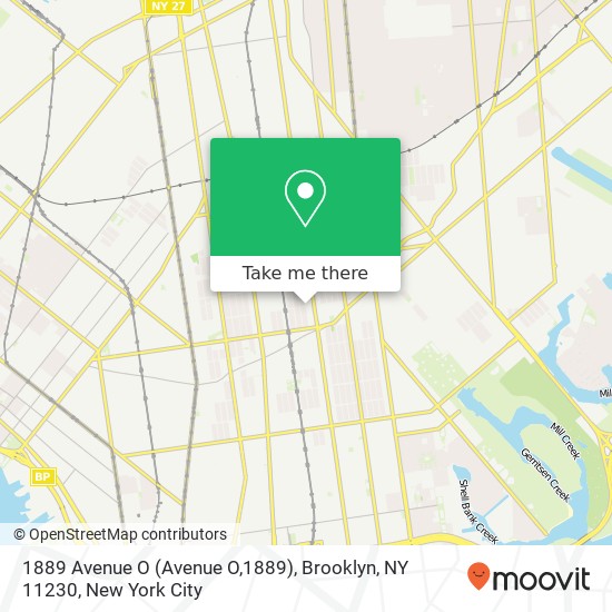 Mapa de 1889 Avenue O (Avenue O,1889), Brooklyn, NY 11230