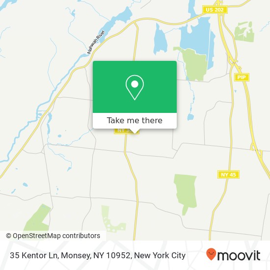 Mapa de 35 Kentor Ln, Monsey, NY 10952