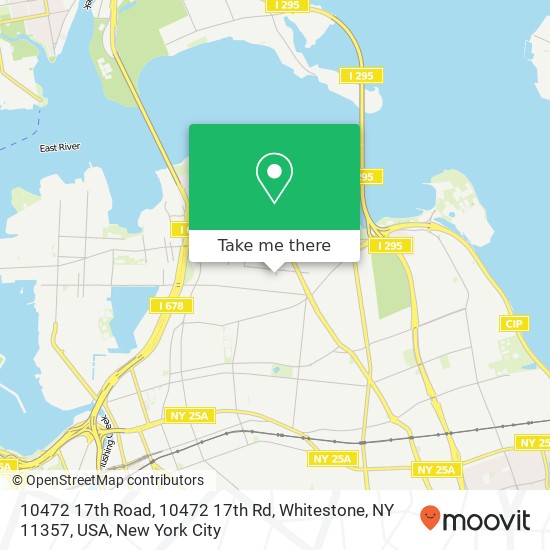 Mapa de 10472 17th Road, 10472 17th Rd, Whitestone, NY 11357, USA