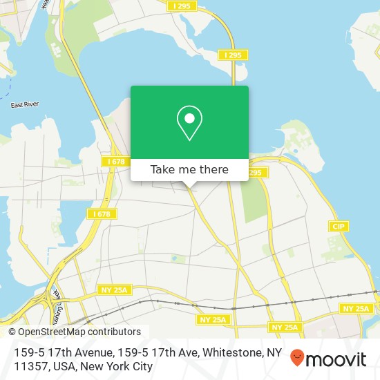 Mapa de 159-5 17th Avenue, 159-5 17th Ave, Whitestone, NY 11357, USA