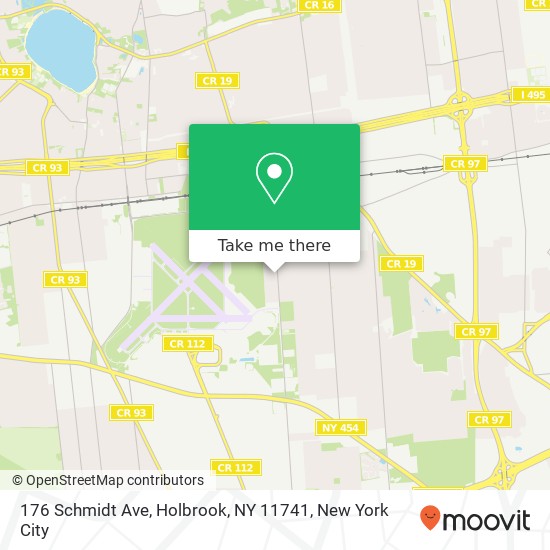 Mapa de 176 Schmidt Ave, Holbrook, NY 11741