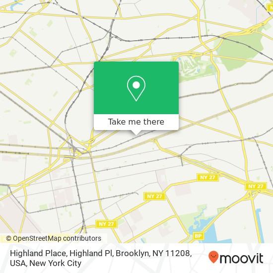 Highland Place, Highland Pl, Brooklyn, NY 11208, USA map