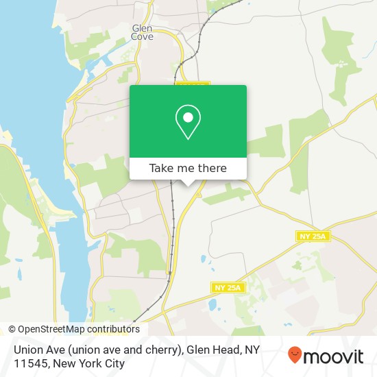 Mapa de Union Ave (union ave and cherry), Glen Head, NY 11545