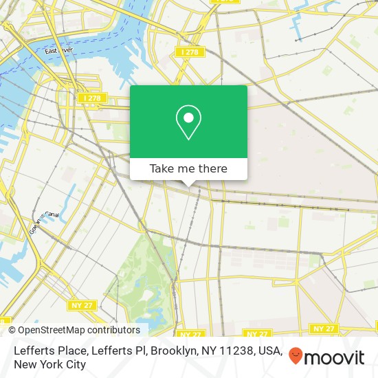 Lefferts Place, Lefferts Pl, Brooklyn, NY 11238, USA map
