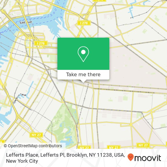 Mapa de Lefferts Place, Lefferts Pl, Brooklyn, NY 11238, USA