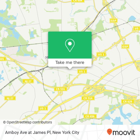 Amboy Ave at James Pl map