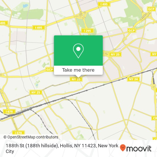188th St (188th hillside), Hollis, NY 11423 map