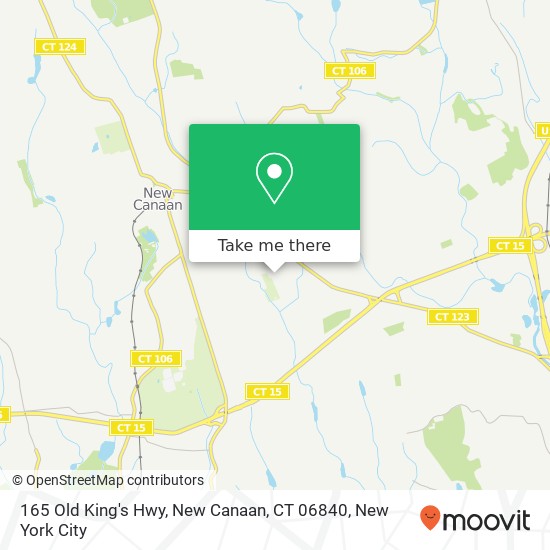 Mapa de 165 Old King's Hwy, New Canaan, CT 06840