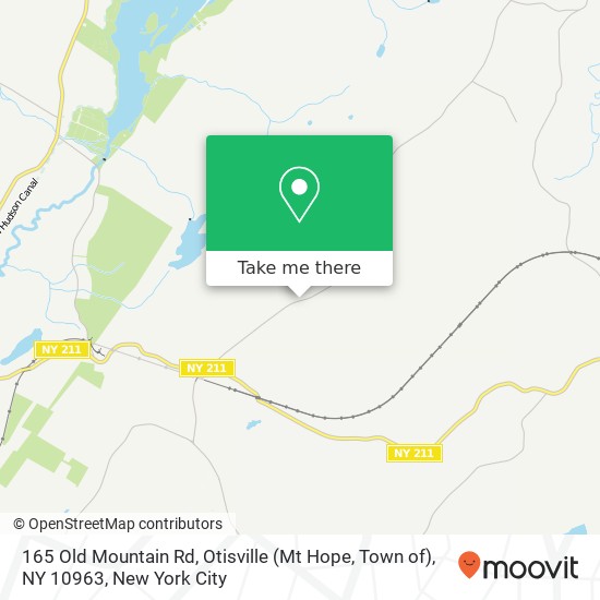 165 Old Mountain Rd, Otisville (Mt Hope, Town of), NY 10963 map