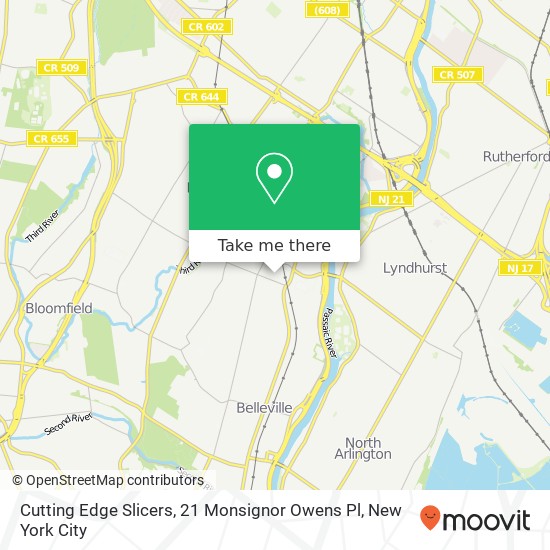 Cutting Edge Slicers, 21 Monsignor Owens Pl map