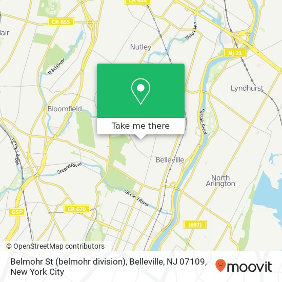 Belmohr St (belmohr division), Belleville, NJ 07109 map