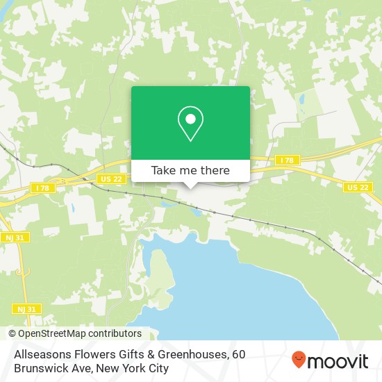 Allseasons Flowers Gifts & Greenhouses, 60 Brunswick Ave map