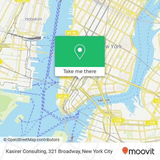Mapa de Kasirer Consulting, 321 Broadway