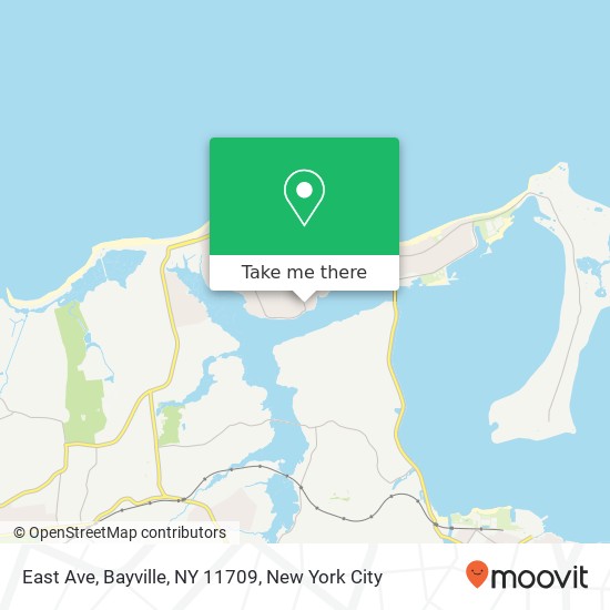 Mapa de East Ave, Bayville, NY 11709