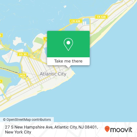 Mapa de 27 S New Hampshire Ave, Atlantic City, NJ 08401